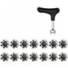 Ronyme 14 Pezzi Kit Tacchetti da Golf Durevoli | Compatibili, in Metallo, Chiodini da Golf con Chiave a T, Golfisti