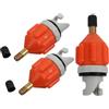 ULTECHNOVO 3 Pezzi Adattatore Valvola per Kayak e Sup Ugelli, Rosso Compatto | Compatibile Pompe Piede e Mano, Gomma e Rame, per Escursioni Ettività All'aperto