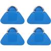 ULTECHNOVO 4 Pezzi Triangolo d Ring in PVC Gancio Acciaio Inox per Canoe | Accessorio Blu e Nero, Uso per Sport Acquatici e Gite, Montaggio Sicuro su Tavole da Paddle