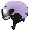 FytStycale Casco da Simbolo del Prodotto Visiera A | Resistente, Casco con Visiera, Antishock, per Snowboard, L