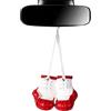 Generic Gancio specchio auto per guantoni da boxe, mini guantoni da boxe per | auto - Gancio a specchio in pelle PU,Pendenti per borsa accessori per la decorazione interna di vo