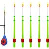 KNMDXD Indicatore per Canna da Pesca 5 Pezzi Allarmi Trasmissione Segnale Canna | Tip-Up da pesca sul ghiaccio per Papà Marito Nonno Fidanzato Stagno Lago Torrente Tutti i Livelli Appassionati Principian
