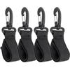 SHINEOFI 4 Pezzi Cinghie Fissaggio Pagaia Kayak Resistenti all'Usura, Nero, | Installazione Semplice, Profilo Basso, Mani Libere, per Kayak e Barche, Accessorio in Nailon