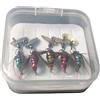 Asyduey con Paillettes per Mosche Artificiali Kit per La Pesca di Micro-Oggetti Gancio per Insetti Parti di Attrezzi da Pesca