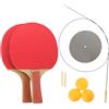 BESTYASH Giocattolo da Tennis Tavolo Allenatore Elastico 1g100 | Uso Domestico al Chiuso, Attività Ricreativa senza Limiti di Spazio o Orario, Rosso, Gomma e Legno