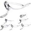 LOOR Kit di riparazione per canna da pesca Kit di riparazione punta per canna da pesca Spinning Casting Guide per canna da pesca Set di ricambio Anello in ceramica