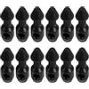 minkissy 12 Pezzi Inserti in Plastica Nera, Montaggio Rapido | Compatibilità, Stabilità di Tiro Migliorata, Accessorio per Pesca Sub, Pezzi Neri, Uso Tecnico