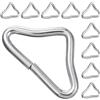 POPETPOP 25 Pezzi Anelli Triangolari in Acciaio per Trampolino, Fibbie Triangolari Professionali, Argento, per Tela Rete Trampolino e Jumping Cloth, attività All'aperto