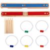 Gucagle Set di giochi di lancio di anelli in legno per bambini e adulti | Divertente set da lancio in legno massiccio per feste al chiuso e all'aperto, che sviluppa la coordinazione occhio-mano