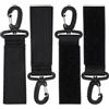 SOESFOUFU 4 Pezzi Cinghia di Fissaggio per Pagaia Kayak Fibbia, Nylon Nero | Design Sobrio e Resistente all Usura, Facile da Installare, per Kayak e Tavole da Pagaia