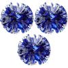 ULTECHNOVO 3 Pezzi Pompom da Cheerleader Riutilizzabili Blu in Plastica Manico | Accessori per College e Gare Sportive, Superficie Liscia da Impugnare, Effetto Accattivante, Colore Blu
