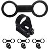 CIYODO 8 Pezzi Clip per Boccaglio da Snorkeling in Silicone e ABS Nero | Installazione Rapida, Supporto per Tubo e Fascia, Adatto ad Attrezzatura Adulta