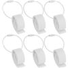 Amosfun 6 Pezzi Clip per Disco da Lancio, Bianco, Moderno | Plastica e Metallo, Laccio Incluso, per Esercizio All'aperto e Campeggio, Aggancio Flessibile