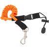 AKOOSY Corda di Sicurezza per Kayak a Spirale Elastica 4,6 Piedi | Nailon e Tpu, Fibbia a Sgancio Rapido, per Canoe e Sport Acquatici, Arancione
