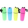 VILLCASE 4 Pezzi Borraccia Portatile, Contenitore Cilindrico in Plastica | Chiusura Sicura e Accesso Rapido, Trasparenza Spessa, per Tasche Laterali e Cinghie del Kayak