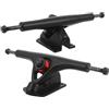 Abaodam 2 Pezzi Carrelli per Skateboard in Lega di Alluminio Nera, Robusti | Cruiser Skateboard e Tavola Skate, Uso Street e Montagna, Adatti a Principianti e Rider Esperti