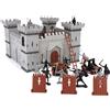 Castello Medievale Cavalieri per fai da Te Assemblato per catapulta Soldatini