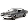 Jada Toys Fast and Furious 1970 Chevrolet Chevelle SS Model Car (Grey) - Film Ca
