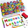 Eurowagens Set Di 244 Pz Di Lettere E Numeri Magnetici In Schiuma Maiuscole ABC