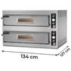 Forno Elettrico Pizzeria Max Doppio, 9 + 9 Pizze Diametro 34 cm, Altezza Camera di Cottura 15 cm
