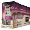 CT-TRONICS Leonardo Borse [16 x 85 g Selezione Squisita] | Cibo umido senza cereali per gatti | Cibo completo in pratiche razioni individuali (Puro pollo)