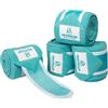 Acavallo Fasce in pile Azzurro set da 4