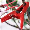 Generic 10 picchetti in plastica rossa per piante, steli di vite, clip fisse per cetrioli, melanzane, angurie, innesti, attrezzi da giardinaggio, 9 x 5,8 cm