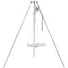 BBQ-Toro Griglia girevole a tre gambe con diametro di 50 cm, in acciaio inox, regolabile in altezza 119-184 cm, treppiede per braciere, barbecue girevole senza braciere, barbecue da giardino