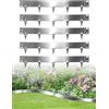 wowspeed 5Pcs Bordura per Giardino in Acciaio Corten 107cm Bordura per Aiuola, Altezza 20cm, Bordo per Aiuole Flessibile, Bordure per Aiuole, Bordi per Aiuole Giardino per Cortile Prato Orto Argento