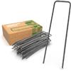 GardenGloss Ancoraggio A Terra In Acciaio (100 Pezzi) - 100 x 20 mm, Ø 2 mm | Per Tessuto Antierbacce e da Giardino - Per Recinzioni e Campeggio - Struttura Robusta - Tenuta Stabile