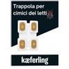 Catchmaster Trampa cimici dei Letti - 4 unità - Prodotto Potente Contro i parassiti - Compatibile con Fodere protettive - Monitor per cimici dei Letti