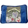 Generico Borsa Acqua Calda Elettrica Ricaricabile con tasca scalda mani riscalda mani piedi (Cuori Blu)