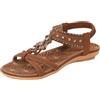CARETOO Sandalo Donna Estivo Sandali Donna Estive Comodi ed Eleganti Scarpe Infradito Bohémien Sandali Casual Open Toe Spiaggia Marrone 38