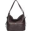 Bottega Carele Borsa Donna a spalla in vera pelle trasformabile in zaino made in italy