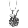 FREELANCE JW COLLANA ROCKER IN ACCIAIO CON CIONDOLO TESCHIO E CHITARRA METAL - ARGENTO/ACCIAIO