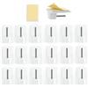 Kolamom 20 ganci per tende, ganci adesivi extra forti, autoadesivi, per tende, colore bianco