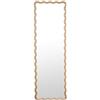 DRW Specchio da Pavimento e Parete a Forma di Legno Naturale 4 x 56 x 176 cm