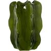 DRW Vaso cactus in ceramica verde scuro lucido, 30 x 18 x 18 cm