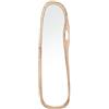 DRW Specchio da Pavimento e Parete a Forma di Legno Naturale 4 x 41,5 x 153,5 cm