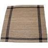 DRW Tappeto Rettangolare in Iuta e Cotone, Beige e Nero, 1 x 200 x 300 cm