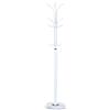 DRW Appendiabiti da Terra e Base in Marmo in Metallo Bianco 175 x 37 x 37 cm