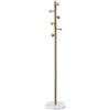 DRW Appendiabiti da Terra in Metallo con Base in Marmo Naturale 175 x 36 x 36 cm