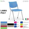 SEIPO LAMIA POLY LP0001C Sedia fissa quattro gambe in acciaio cromato seduta e schienale in polipropilene SEIPO