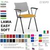 SEIPO LAMIA EASY SOFT LE0002N Sedia fissa gambe nero seduta imbotitta schienale polipropilene braccioli SEIPO tessuto V