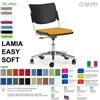 SEIPO LAMIA EASY SOFT LE0006G Poltroncina girevole elevabile base grigia seduta imbotitta schienale polipropilene SEIPO TESSUTO V