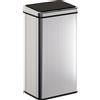 HOMCOM Pattumiera con Sensore 50L, Coperchio a Chiusura Ammortizzata, Pattumiera da Cucina Automatica in Acciaio Inossidabile, Argento | Aosom Italy