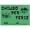 CWR Cartello in cartoncino 'chiuso per ferie' 16x23cm cwr 315/12 - Z10321