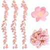 Zuuyye 3 Pezzi Rami di Ciliegio Artificiali Ghirlanda 180cm Ghirlanda Fiori Ciliegio Decorazione da Parete Interno Esterno Matrimonio