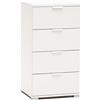 milani home cassettiera 4 cassetti per Soggiorno Cucina Bagno Fatto in Italia cm 45x38x85 h