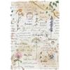 Carta di riso Flowers and Poems fiori e scritte Stamperia